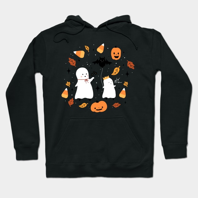 Autumn Ghosties Hoodie by Little Spooky Studio